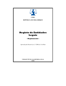 Registo de Entidades Legais - Rede de Coopera&ccedil;&atilde;o Judici&aacute;ria
