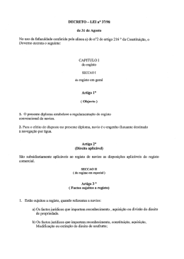 DECRETO - LEI n° 37/98 de 31 de Agosto No uso da