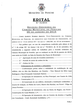 Edital N.&ordm; 10/2015 - C&acirc;mara Municipal de Peniche