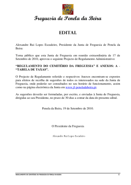Regulamento do Cemitério Penela da Beira
