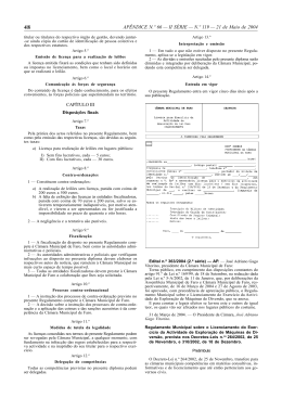 AP&Ecirc;NDICE N.&ordm; 66 &mdash; II S&Eacute;RIE &mdash; N.&ordm; 119 &mdash; 21 de Maio de 2004