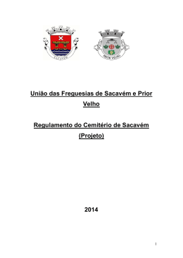 (Projeto) 2014 - Uni&atilde;o das Freguesias de Sacav&eacute;m e Prior Velho