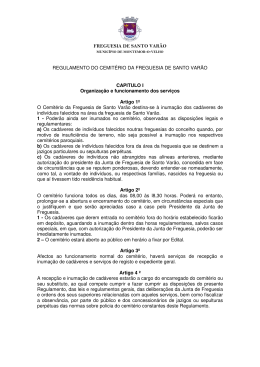 Regulamento do Cemitério - Junta de Freguesia de Santo Varão