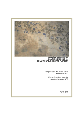 DOSSI&Ecirc; DE TOMBAMENTO RUA POUSO ALEGRE, 404