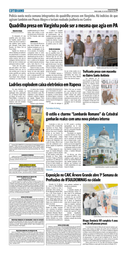 Jornal Local - C&acirc;mara Municipal de Carea&ccedil;u