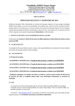 Faculdade ASMEC Pouso Alegre PROCESSO