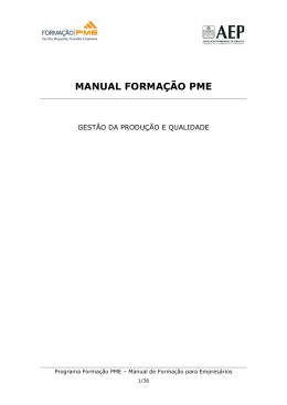 Gest&atilde;o de Produ&ccedil;&atilde;o e qualidade