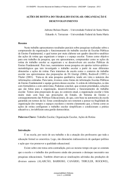 A&Ccedil;&Otilde;ES DE ROTINA DO TRABALHO ESCOLAR
