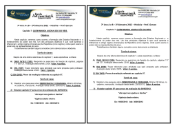 7&ordm; Ano A e B &ndash; 2&ordm; bimestre 2012 &ndash; Hist&oacute;ria &ndash; Prof. Gerson 7&ordm; Ano A e