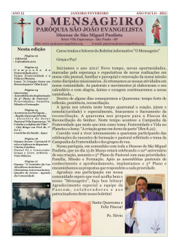 PSJEjornal2011_01JanFev - Par&oacute;quia S&atilde;o Jo&atilde;o Evangelista