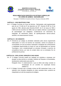 Estagio Curricular Bacharelado - Unifal-MG