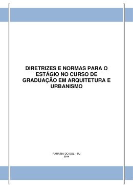 Diretrizes e Normas para est&aacute;gio