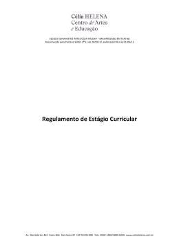 Est&aacute;gio curricular (link pdf) - Escola Superior de Artes C&eacute;lia Helena