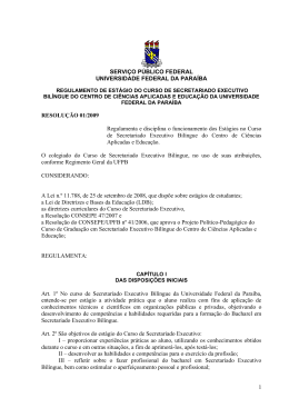 SERVI&Ccedil;O P&Uacute;BLICO FEDERAL UNIVERSIDADE FEDERAL DA