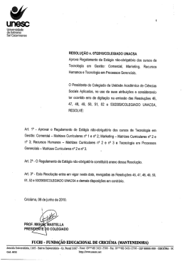 Estagio N&atilde;o Obrigatorio Curso Gest&atilde;o RH mc03