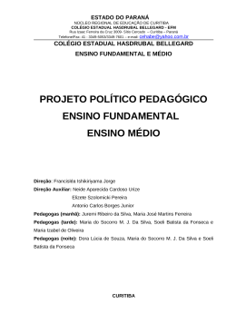 PROJETO POLÍTICO PEDAGÓGICO ENSINO FUNDAMENTAL