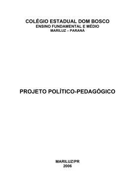 projeto pol&iacute;tico pedag&oacute;gico &ndash; ensino fundamental