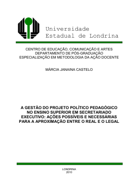 A Gest&atilde;o do Projeto Pol&iacute;tico Pedag&oacute;gico no Ensino