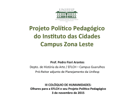 Projeto Pol&iacute;tico Pedag&oacute;gico