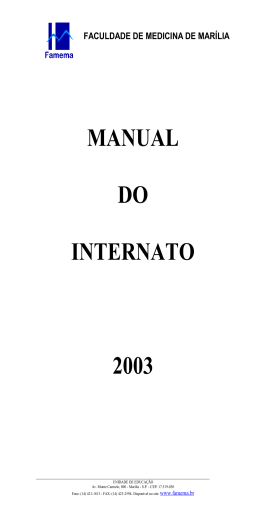 MANUAL DO INTERNATO 2003