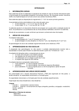 introdu&ccedil;&atilde;o 1. informa&ccedil;&otilde;es gerais 2. areas de avaliacao 3