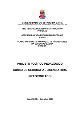 projeto pol&iacute;tico pedag&oacute;gico curso de geografia - licenciatura