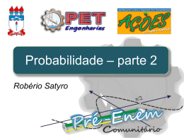 Probabilidade &ndash; parte 2 - Universidade Federal de Alagoas