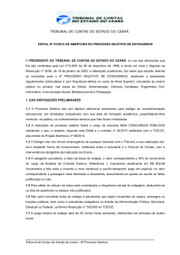 Edital de Seleção - Tribunal de Contas do Estado do Ceará