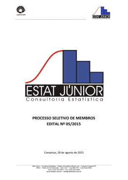 Processo Seletivo de Membros 2&ordm; Semestre 2015