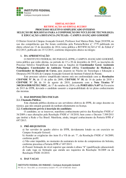 edital 013/2015 retifica&ccedil;&atilde;o ao edital 012/2015 processo seletivo