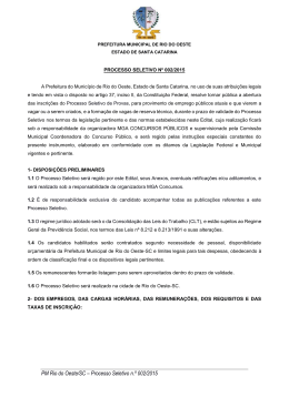 edital de abertura do processo seletivo