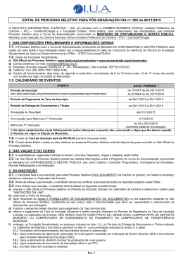 Edital do Processo Seletivo