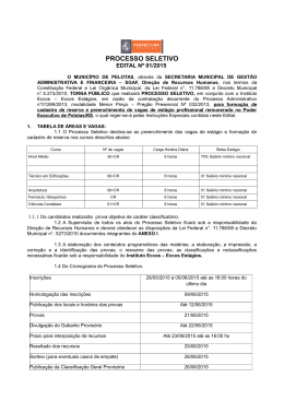 PROCESSO SELETIVO - Prefeitura de Pelotas