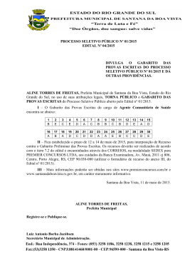 processo seletivo público nº 01/2015 edital nº 04/2015 divulga o