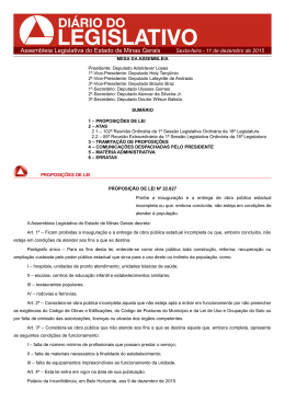 DI&Aacute;RIO DO LEGISLATIVO - 11/12/2015