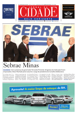 Sebrae Minas - Jornal da Cidade