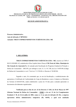 Processo Administrativo Auto de Infração n° 0878/2014 Autuado