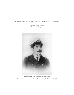 Primeiro-tenente Jos&eacute; Botelho de Carvalho Ara&uacute;jo&lowast;