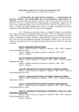 portaria conjunta SOF/SEGEP n&ordm; 5