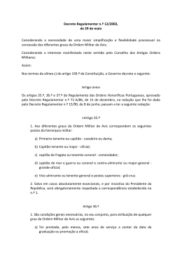 Decreto Regulamentar n.º 12/2003