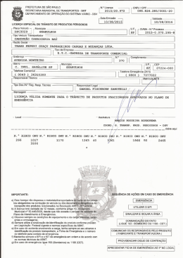 PREFEITURA DE S&Atilde;O PAULO N.&deg; Licen&ccedil;a CNPJ l CPF_