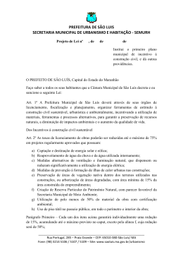 PREFEITURA DE S&Atilde;O LUIS SECRETARIA MUNICIPAL DE