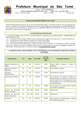 Edital de Concurso - Cargo Público