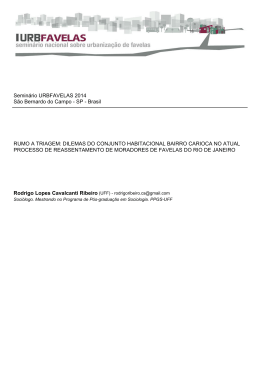 DILEMAS DO CONJUNTO HABITACIONAL BAIRRO