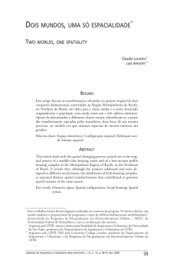 DOIS MUNDOS , UMA S&Oacute; ESPACIALIDADE