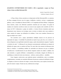 (SU)JEITOS CONTROVERSOS DO FAZER A RUA: negociando o