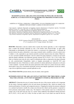 determina&ccedil;&atilde;o da &aacute;rea de contato entre os pneus de um trator