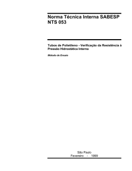 Norma Técnica Interna SABESP NTS 053