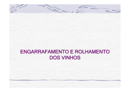 ENGARRAFAMENTO E ROLHAMENTO DOS VINHOS