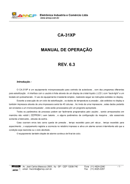 CA-31XP MANUAL DE OPERA&Ccedil;&Atilde;O REV. 6.3